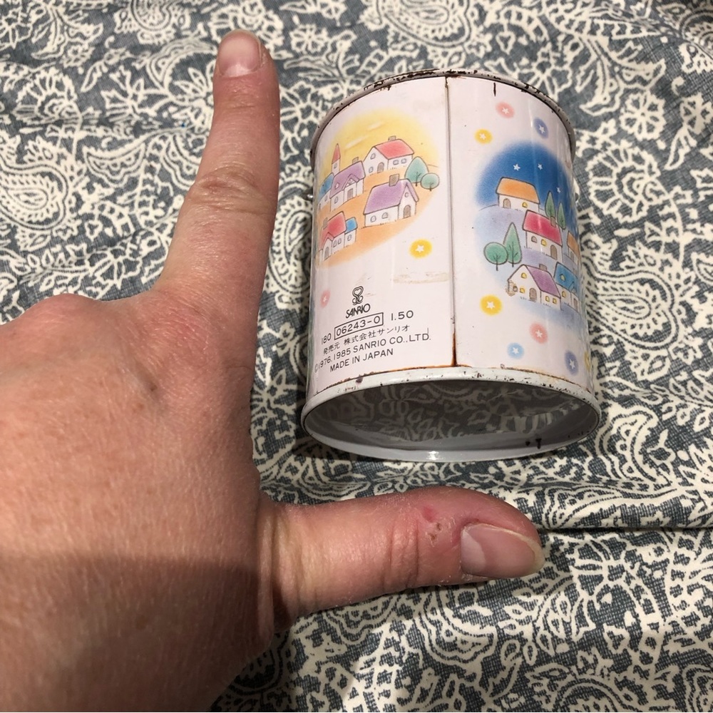 Sanrio Little Twin Stars metal pail bank 1985 - Picture 6 of 7
